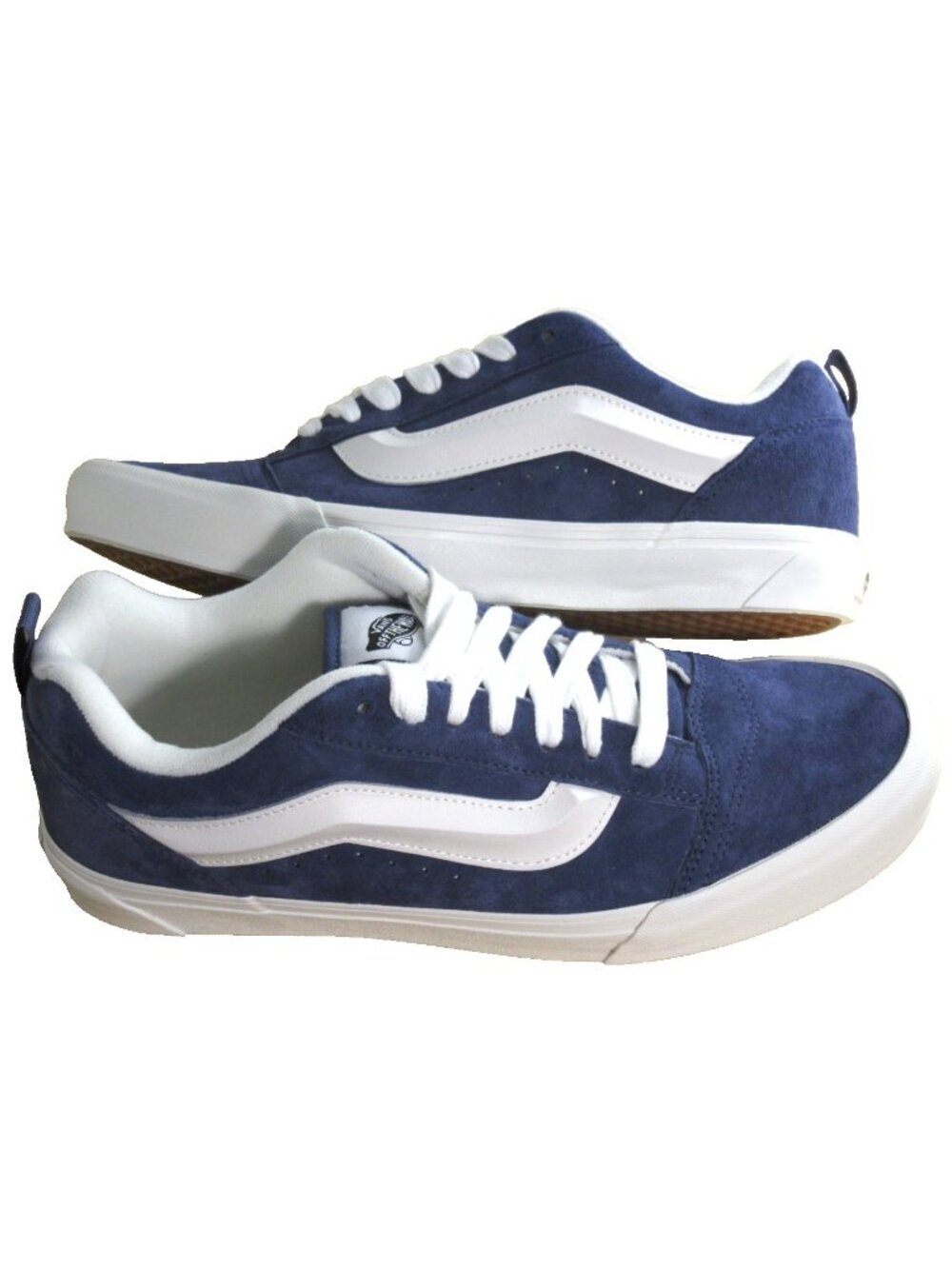 Vans Men's Knu Skool Pig Suede Deep Twilight Blue White Shoes size 11.5 NIB